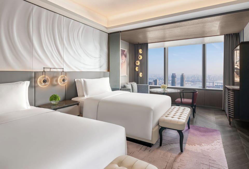 Premier Yangtze River View Double | Down comforters, memory foam beds, minibar, in-room safe
