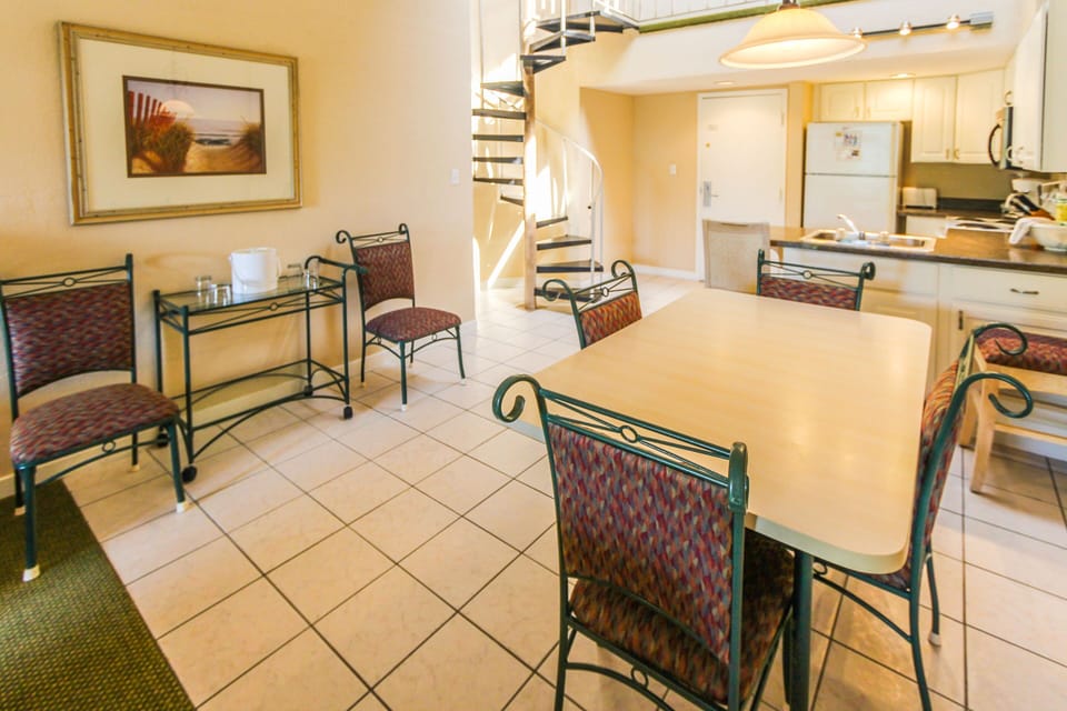 Enjoy laid-back dining and conversation in the inviting open-concept space.