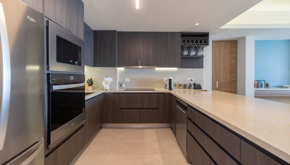 the kitchen