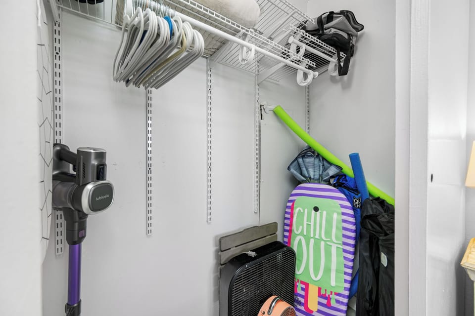 Closet full of beach supplies