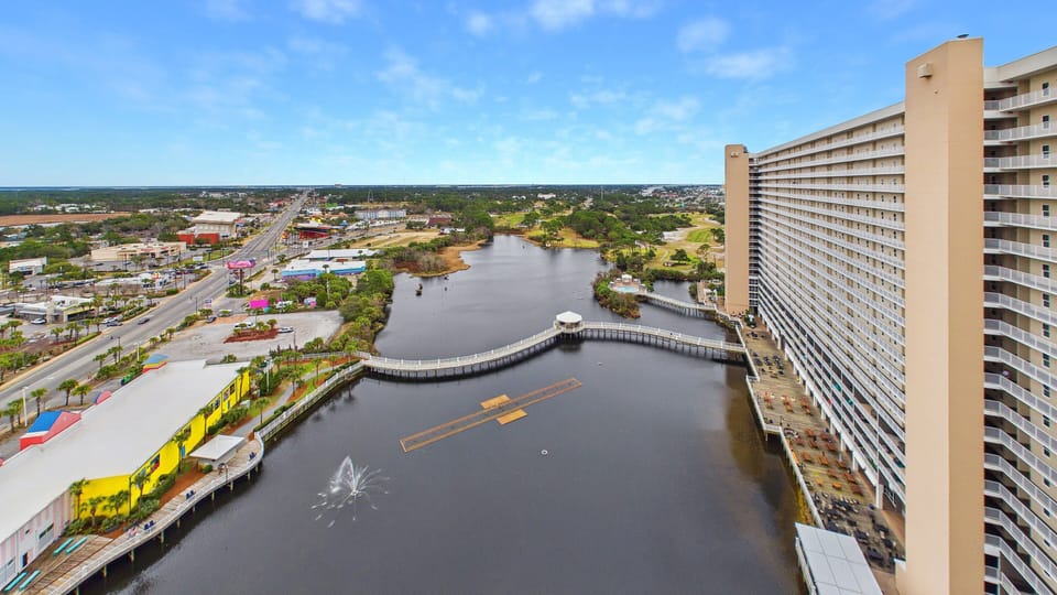Scenic views of the Laketown lake and surrounding area from your private balcony