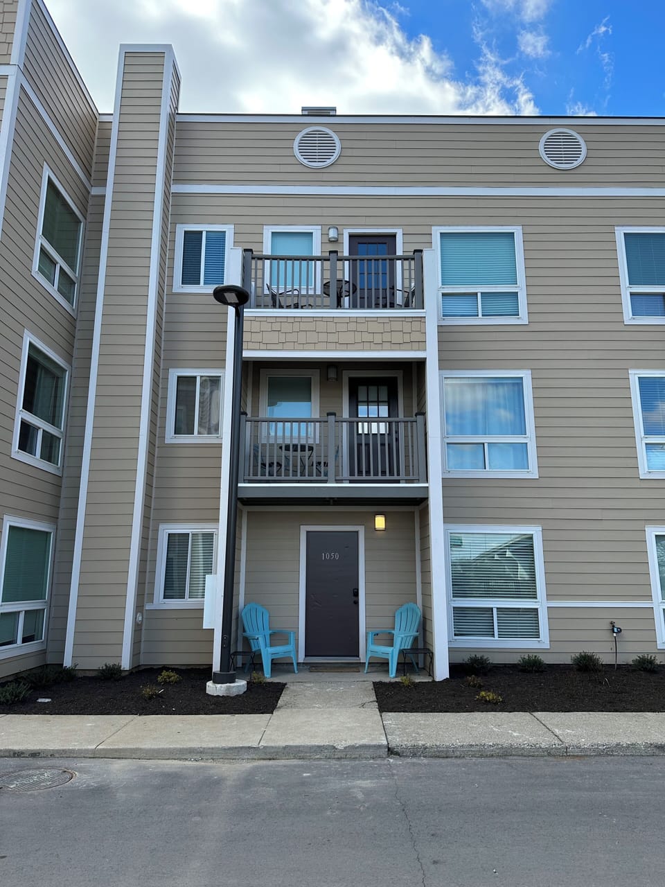 Easy access, no steps, assigned parking space!