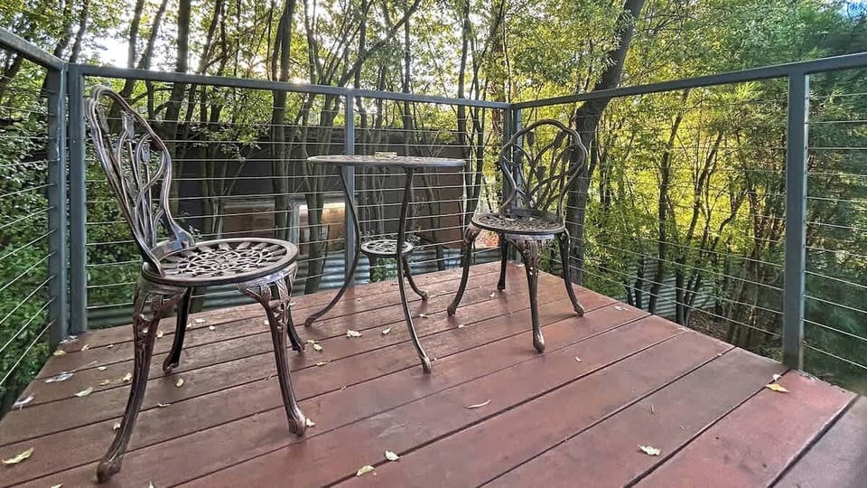 Downstairs studio decking