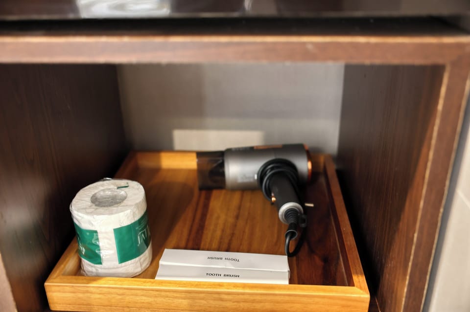 Deluxe Suite | Bathroom amenities | Shower, hair dryer, slippers, towels