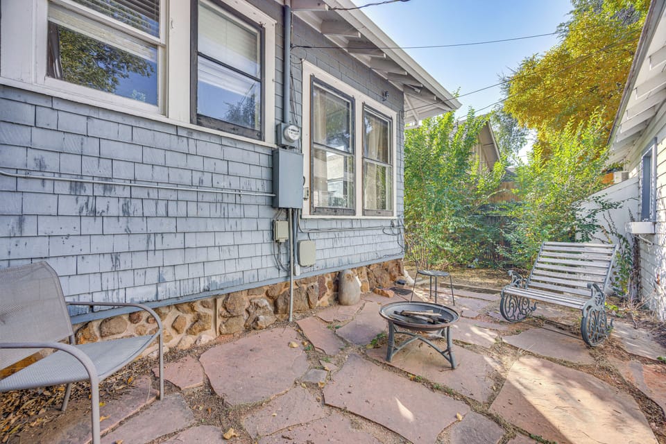 Fenced Exterior | Patio Area w/ Seating | Fire Pit