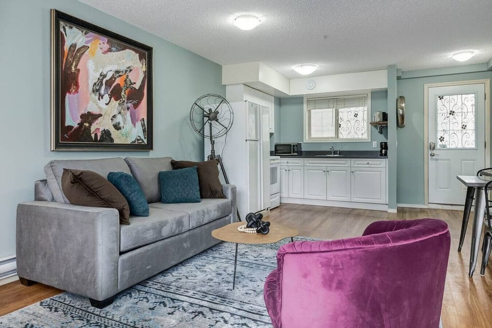 Beautiful mountainside suite with cozy living space.