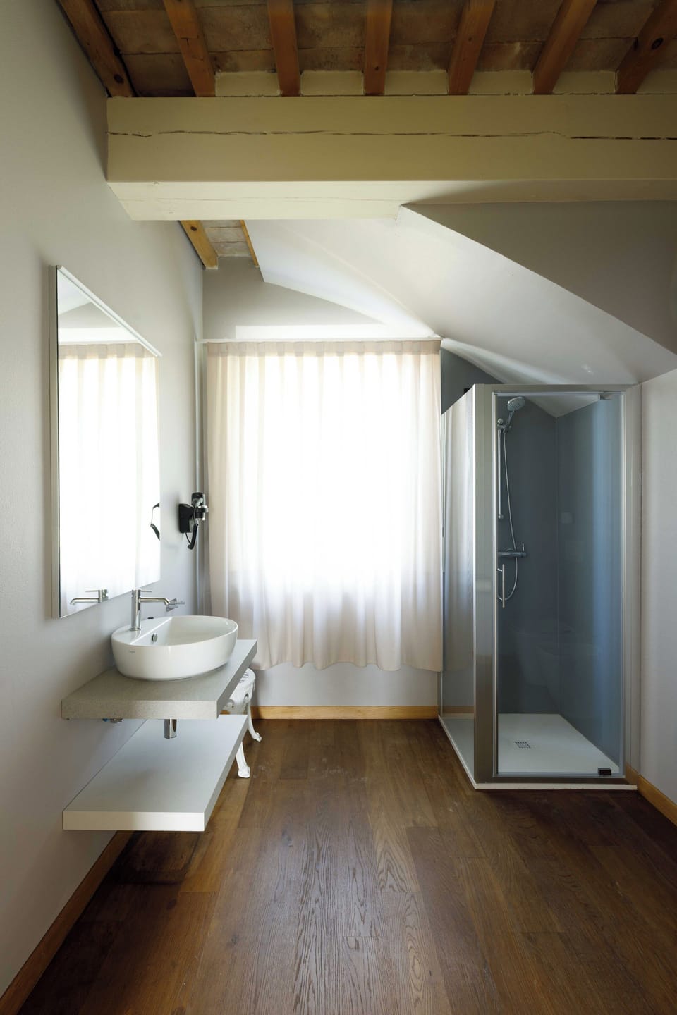 Bathroom | Shower, hair dryer, towels, soap
