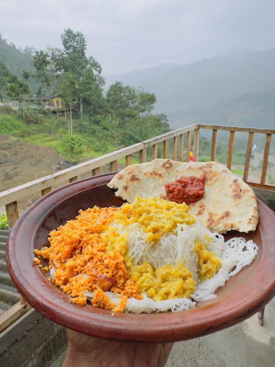 Double Room, Balcony, Mountain View | Food and drink