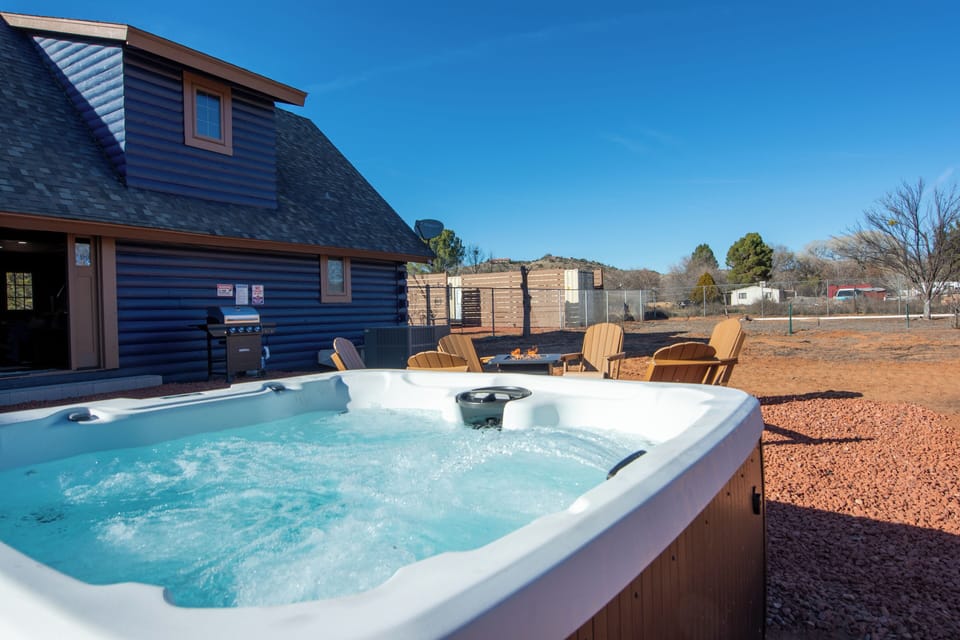 Private hot tub — perfect for relaxing under the stars after a day of exploring