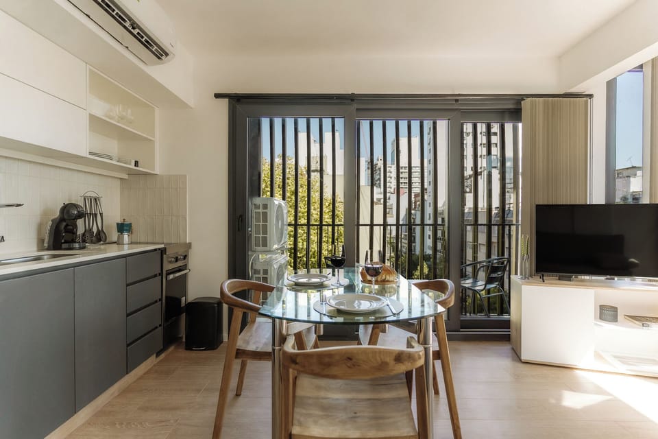 Apartment (5A) | Private kitchen | Full-size fridge, microwave, oven, cookware/dishes/utensils