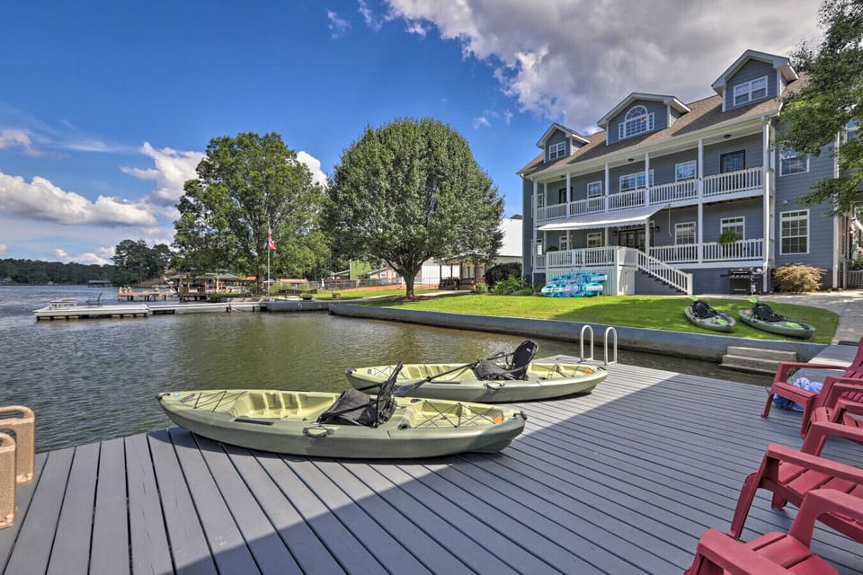Take the kayaks right across to the cove and explore