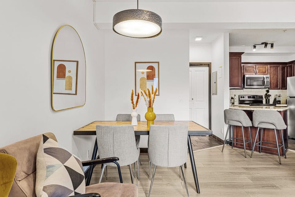 Share delightful meals with loved ones in the cozy dining area.