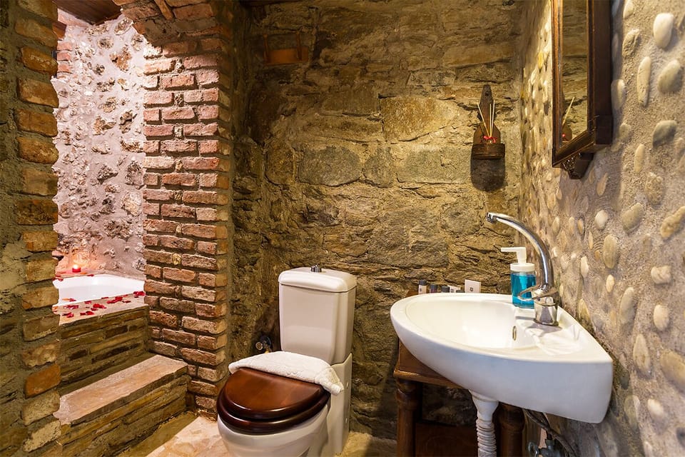 Family Room, Patio, Garden View | Bathroom | Hair dryer, slippers, towels