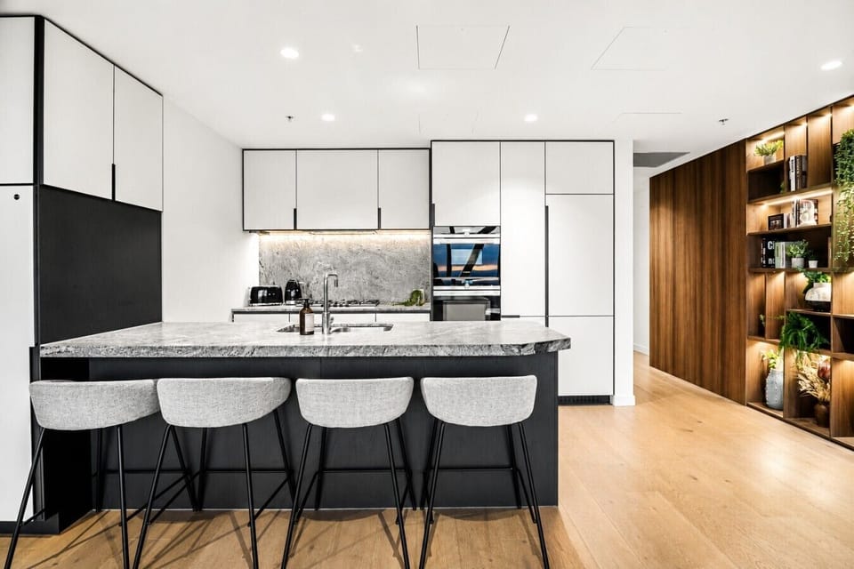 Cook and entertain in a fully equipped modern kitchen.