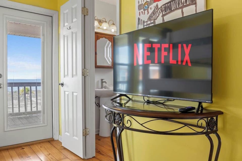 Cozy up in the bedroom with a Netflix-ready TV, turning your space into the perfect retreat for movie nights and binge-watching marathons #BedroomVibes