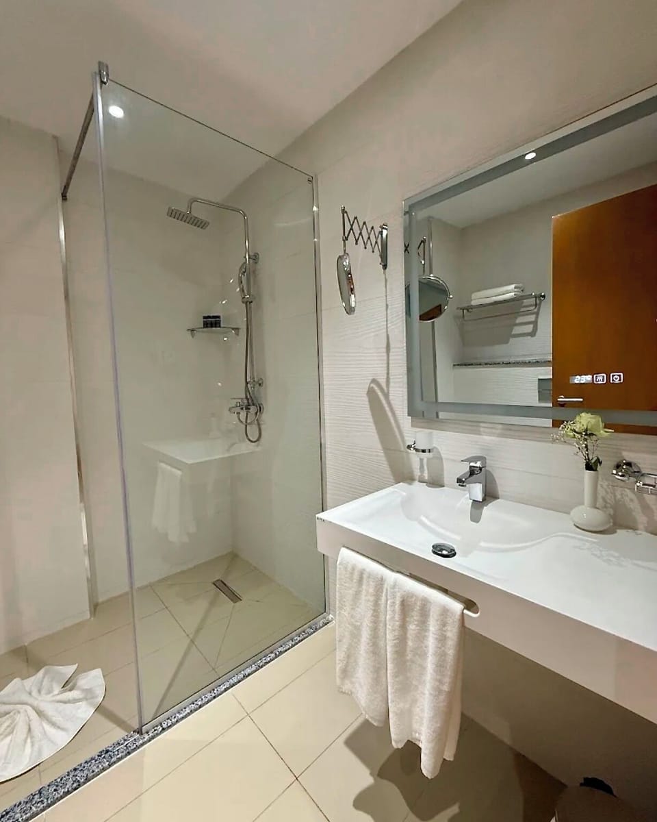 Deluxe Double or Twin Room | Bathroom | Shower, free toiletries, hair dryer, towels