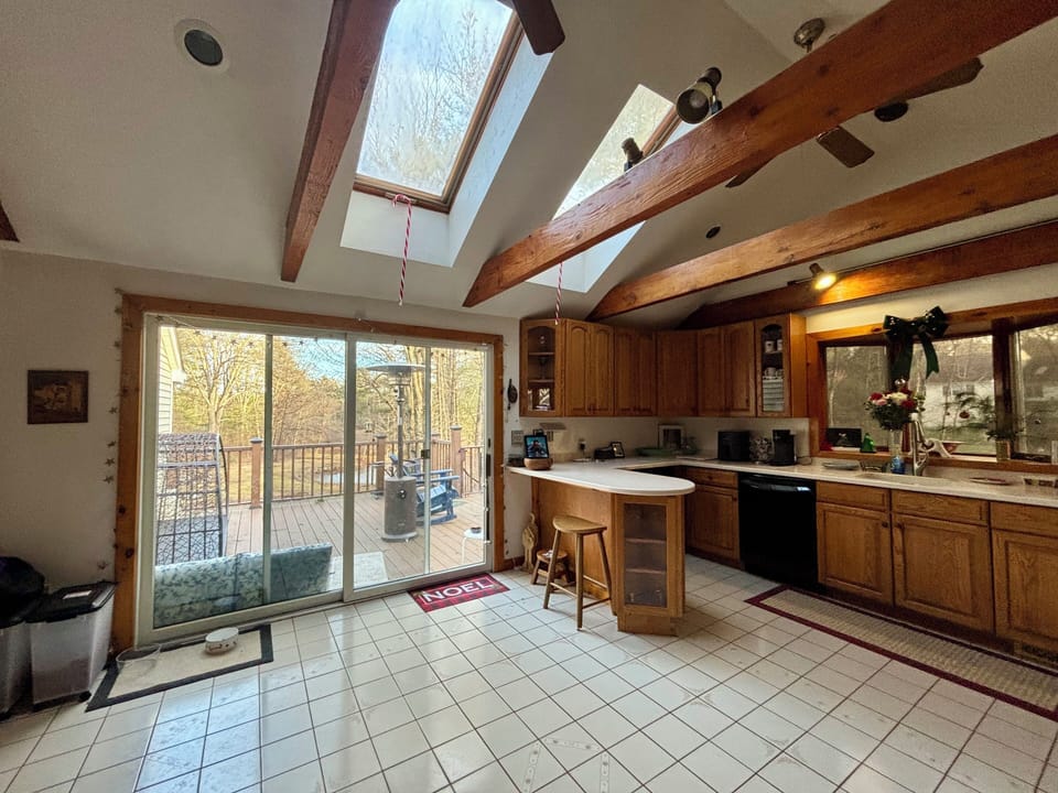 1st floor kitchen, deck view