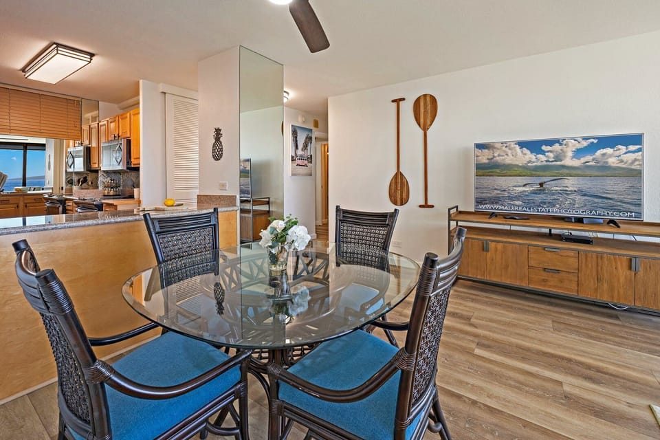 Perfect spot for family meals or casual dining in a tropical setting