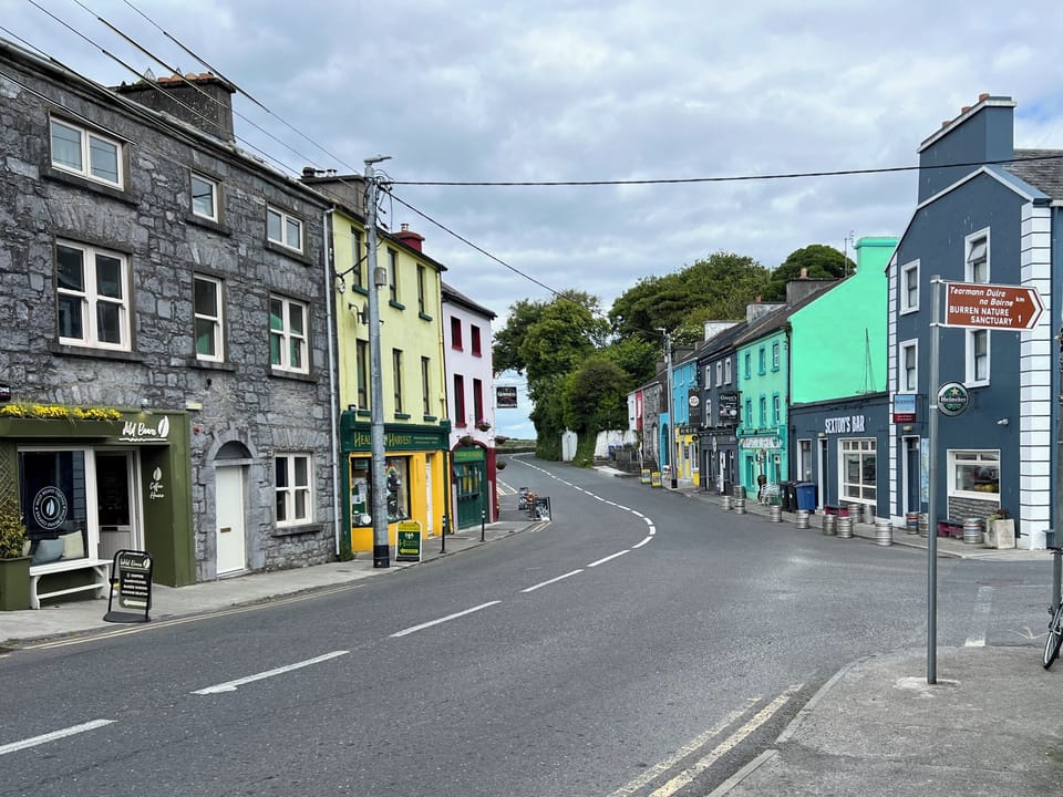 Steps from the house - main street Kinvara 