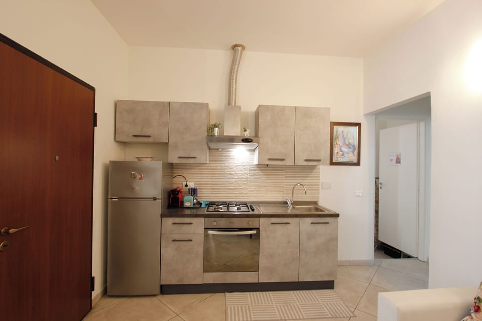 Apartment | Private kitchen | Cleaning supplies, freezer