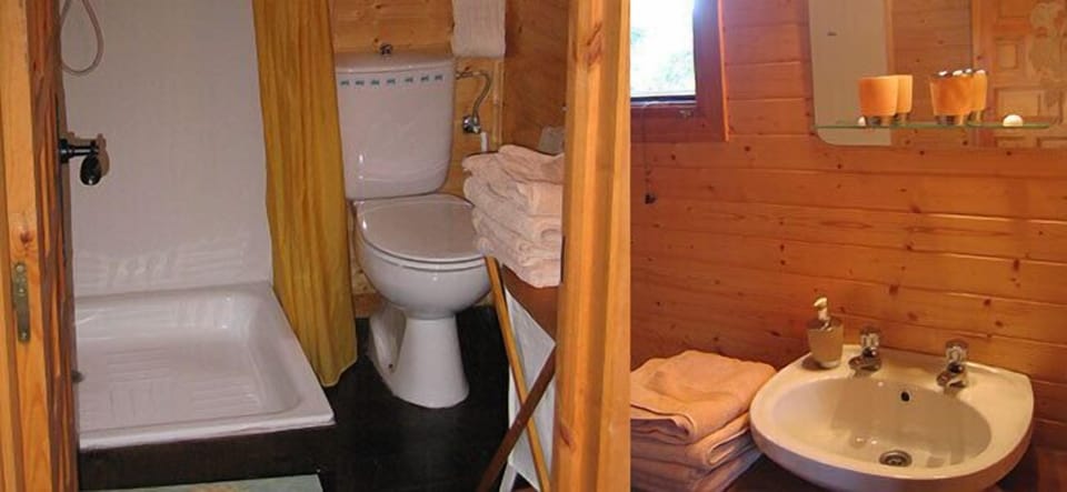 Cabin, 2 Bedrooms | Bathroom | Free toiletries, bidet, towels