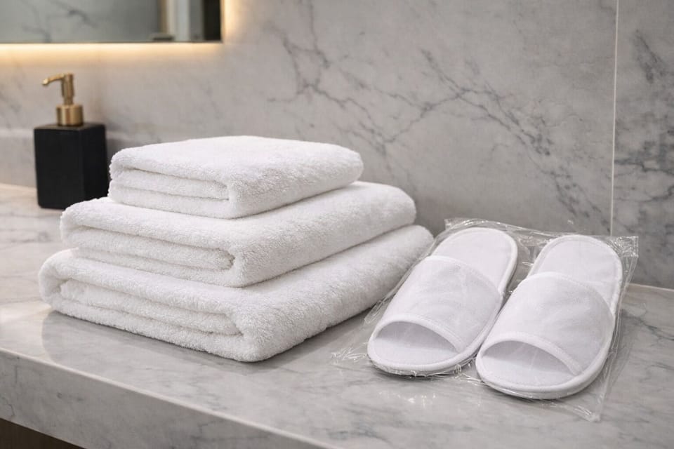 Comfort Double Room | Bathroom amenities | Shower, hair dryer, slippers, towels