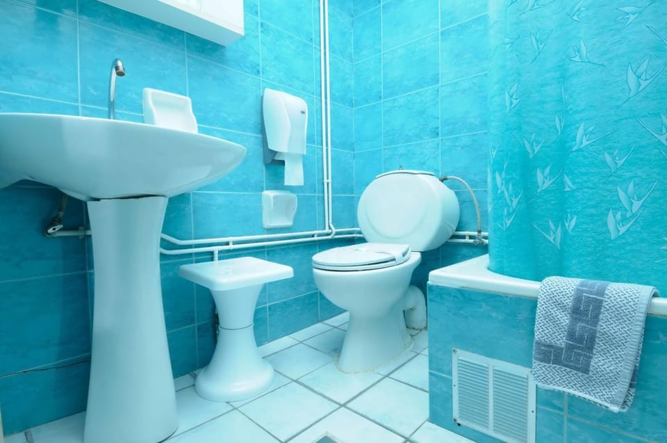 Bathtub, free toiletries, hair dryer, towels