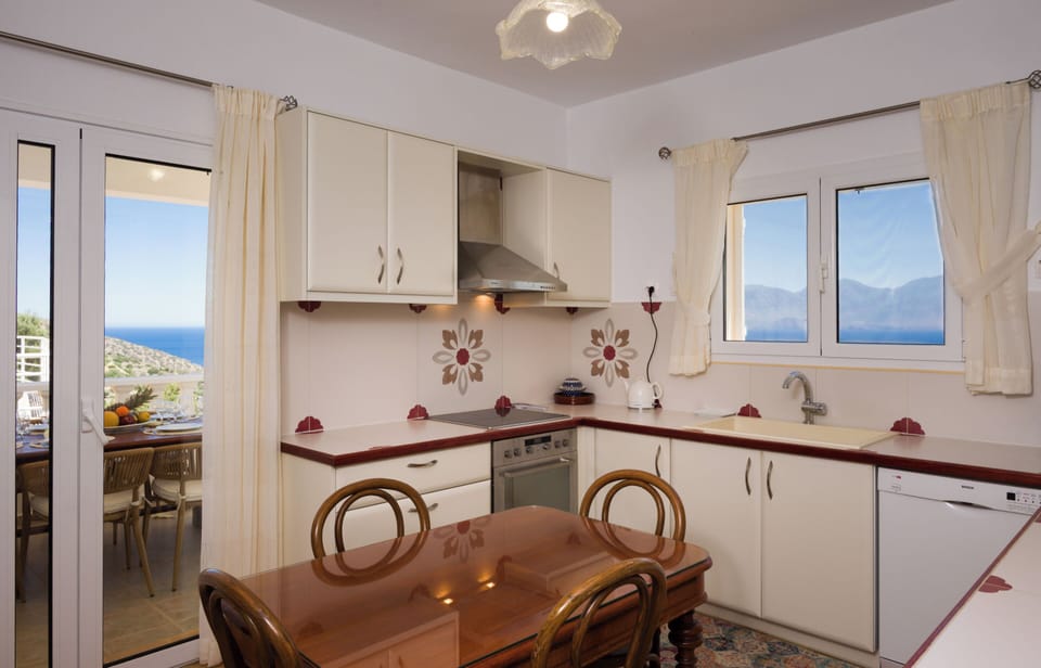 Villa, Sea View | Private kitchen | Full-size fridge, microwave, oven, stovetop