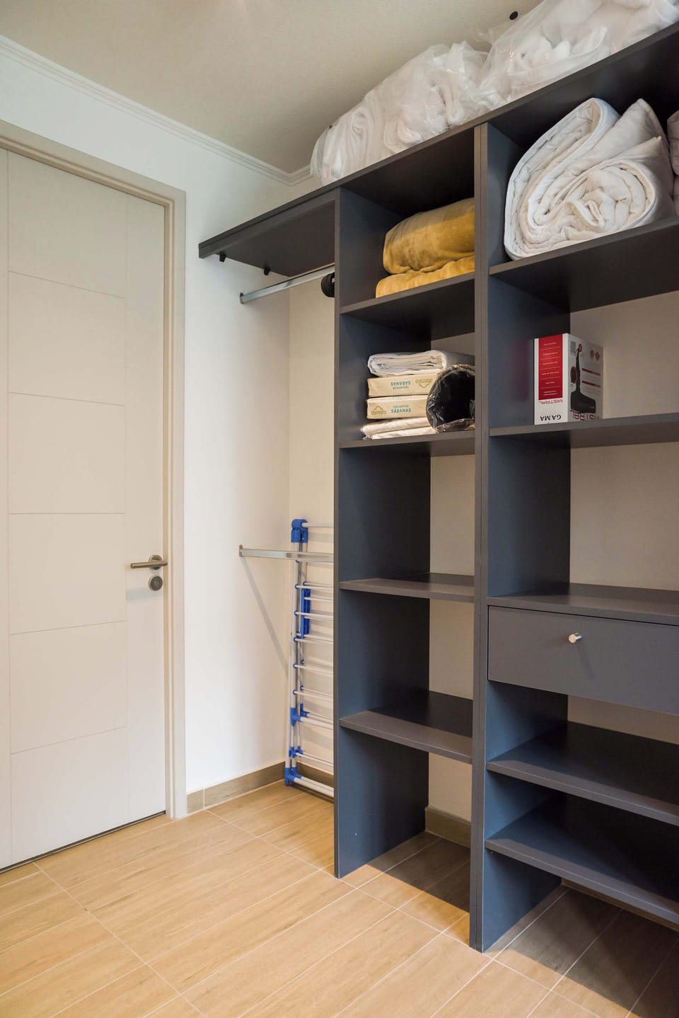 Convenient storage space with ample shelving for your essentials.