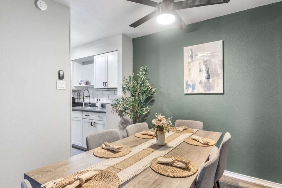 Bright and cozy dining space ideal for meals before heading to AT&T Stadium or enjoying a relaxed dinner after events. Perfect for couples, families, or small groups.