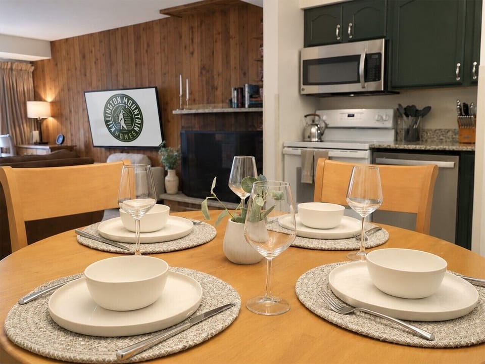 Cozy dining area, perfect for meals.