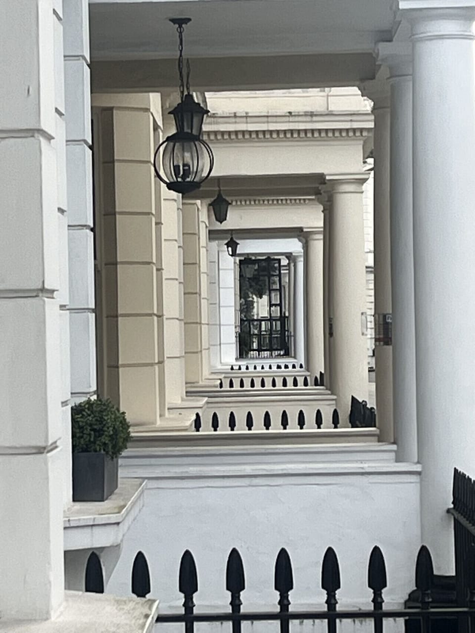 Pillars from the front door