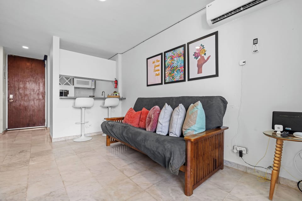 Apartment | Living area | 32-inch flat-screen TV with digital channels