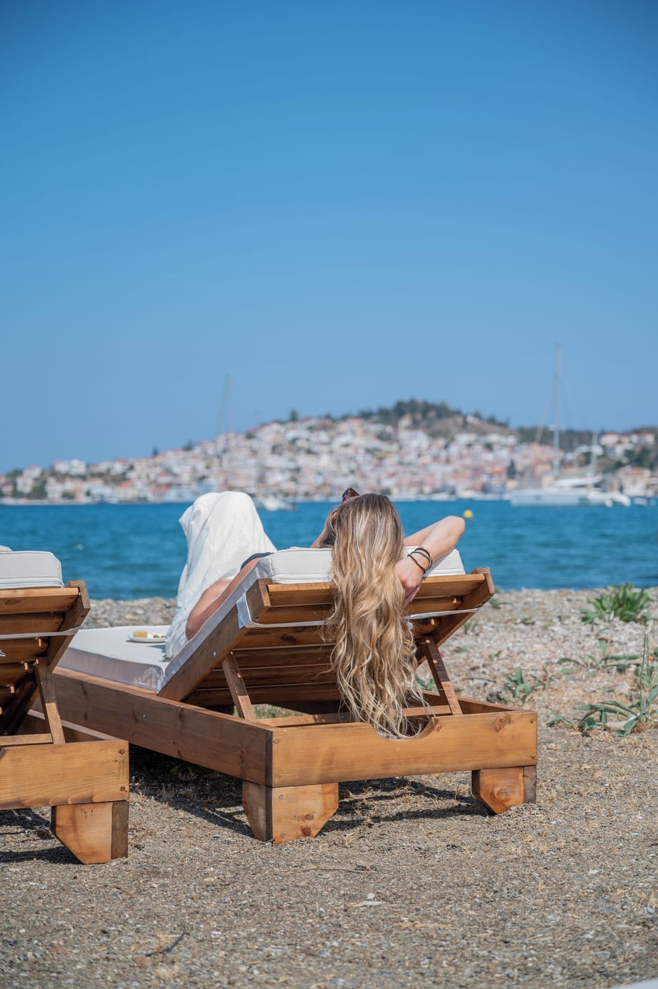 Private beach, beach bar
