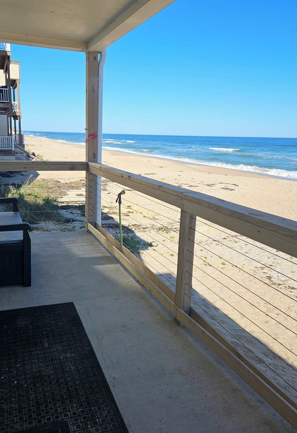 Walk straight onto the beach from your private oceanfront patio.