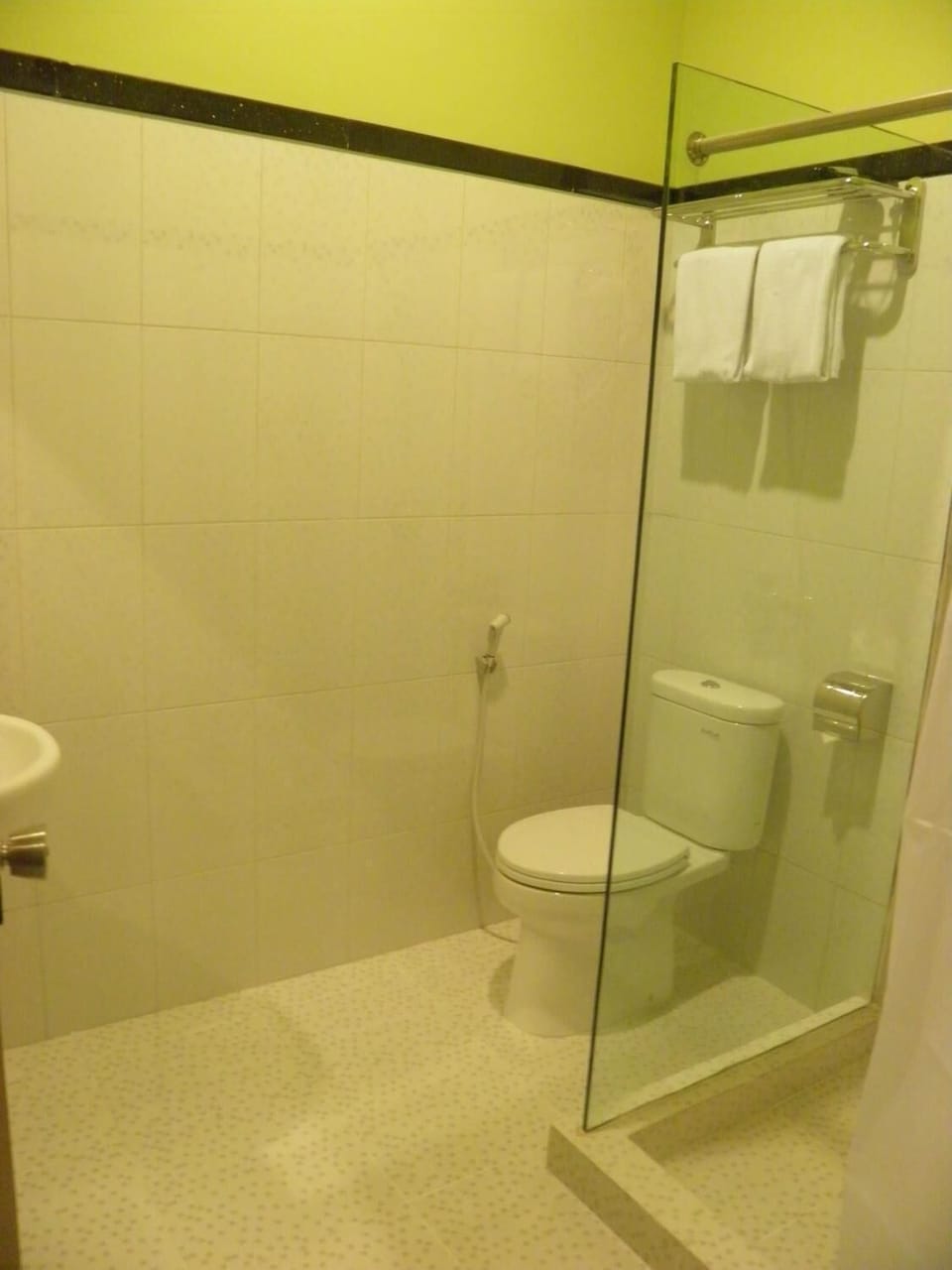 Shower, free toiletries, hair dryer, bathrobes