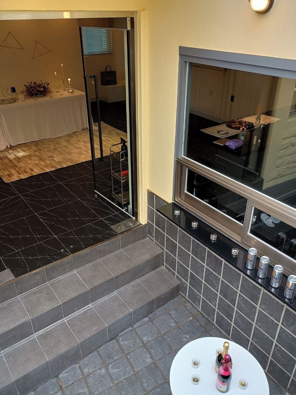 Private lounge for social time or relaxation