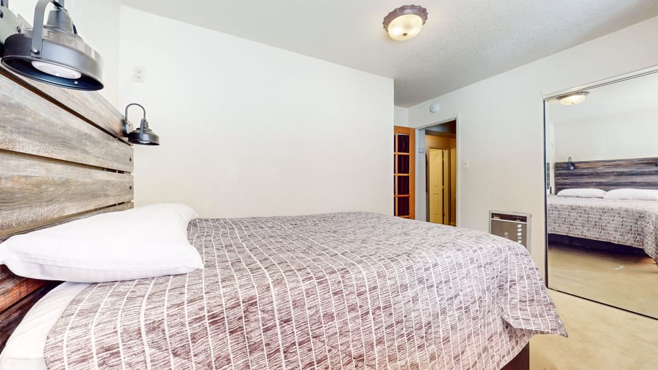 Indoors, Lamp, Bed, Bedroom, Furniture