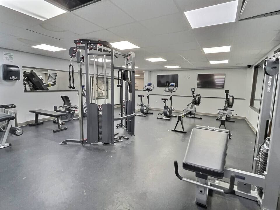 Fitness gym access included.