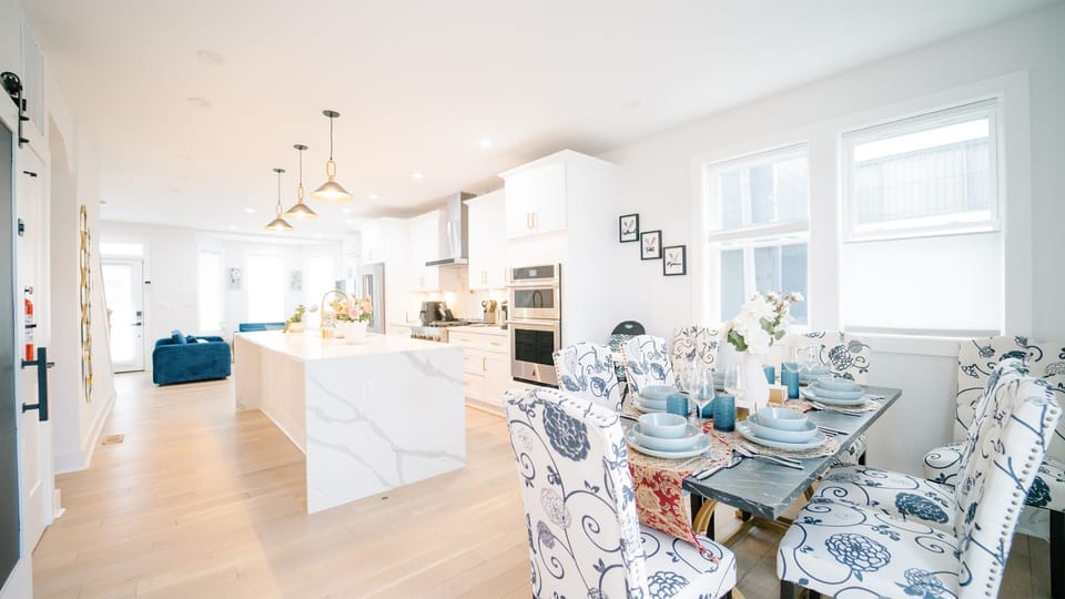 Modern and elegant kitchen and dining