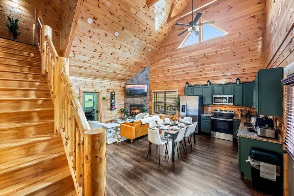 View of the open concept kitchen/dining area.