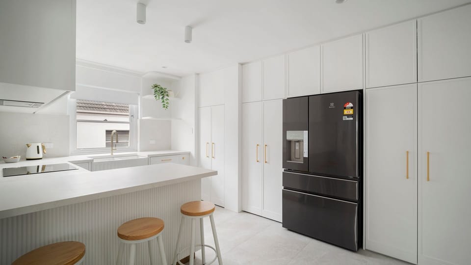 Stylish kitchen with breakfast bar seating