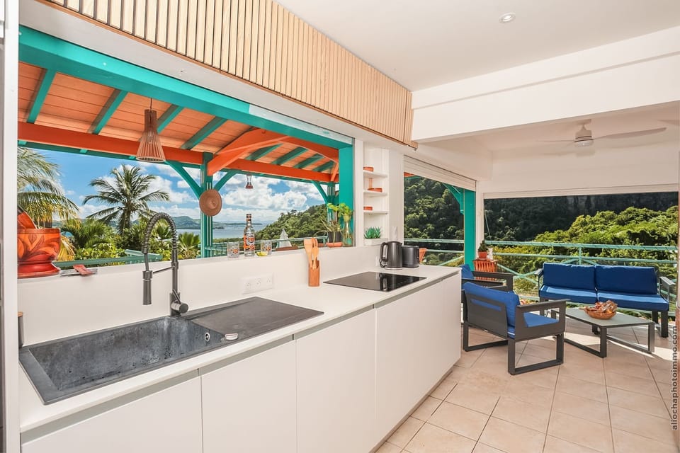 cuisine américaine moderne vue panoramique extérieur