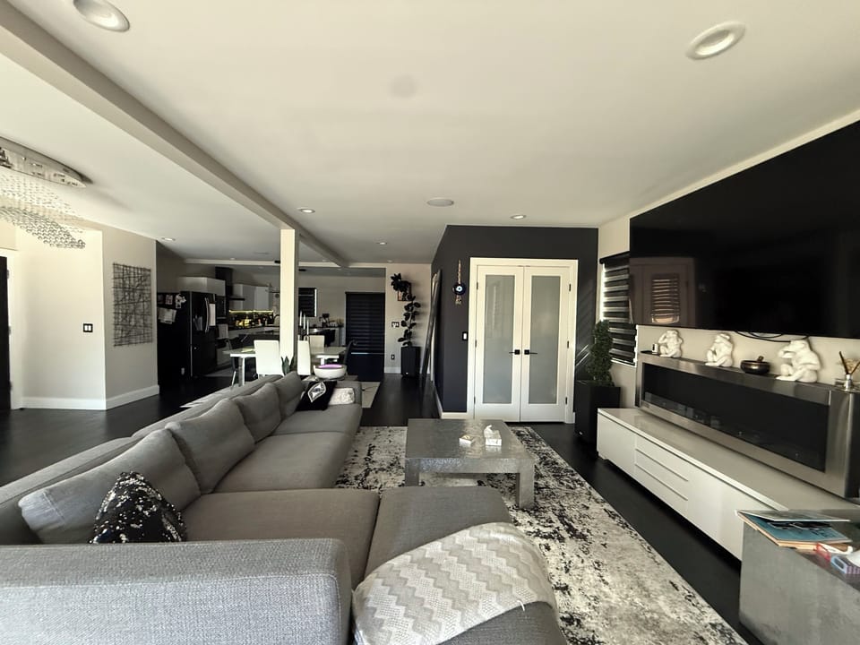 Living room sofa and area