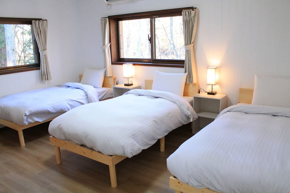 Desk, laptop workspace, free WiFi, bed sheets