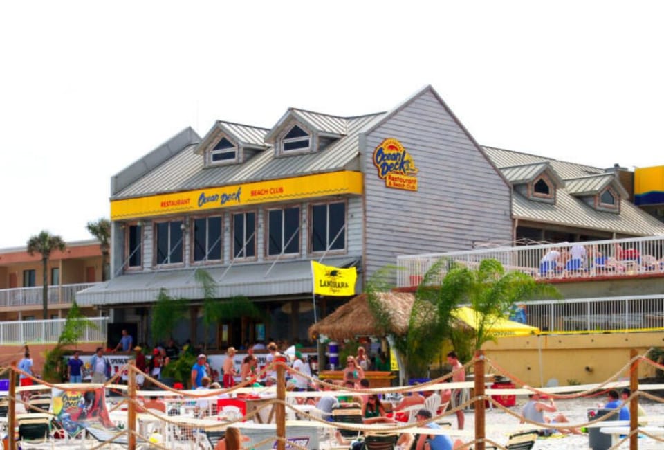 Beach bar vibes, steps from your stay
