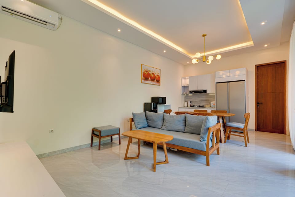 Villa, Balcony, Pool View | Living area | 43-inch Smart TV with digital channels, Netflix, streaming services