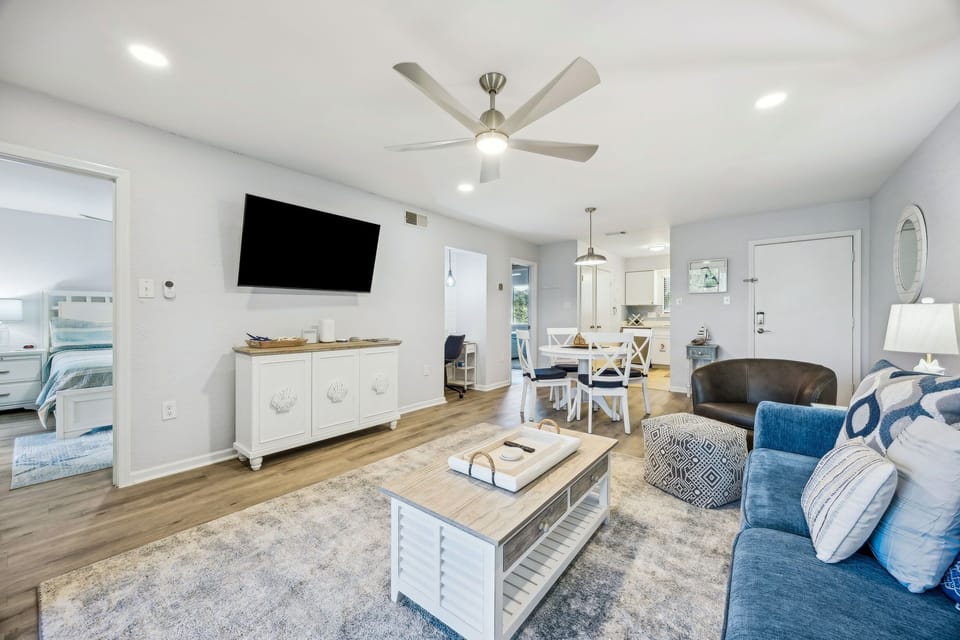 Living room with dining area