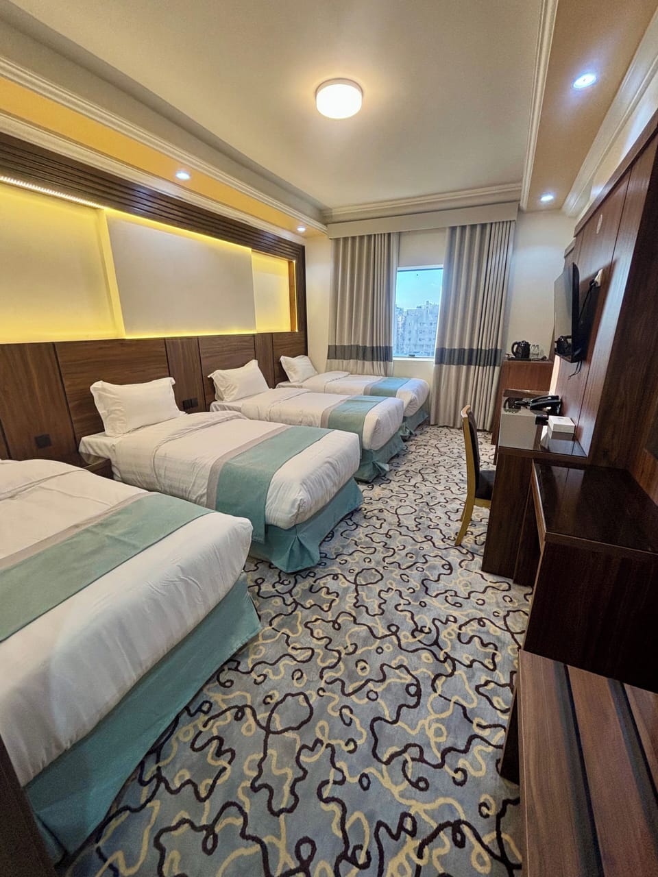 Quadruple Room | In-room safe, desk, laptop workspace, blackout drapes