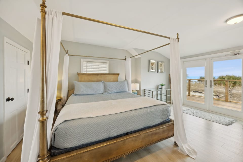 King bed in primary bedroom